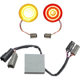 Custom Dynamics Smart LED Bullet Turn Signal Inserts Amber Red - CD-STS-BRK For Harley 2011-2017