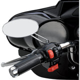 DRAG SPECIALTIES Stealth Mirror - Side View Oval Chrome