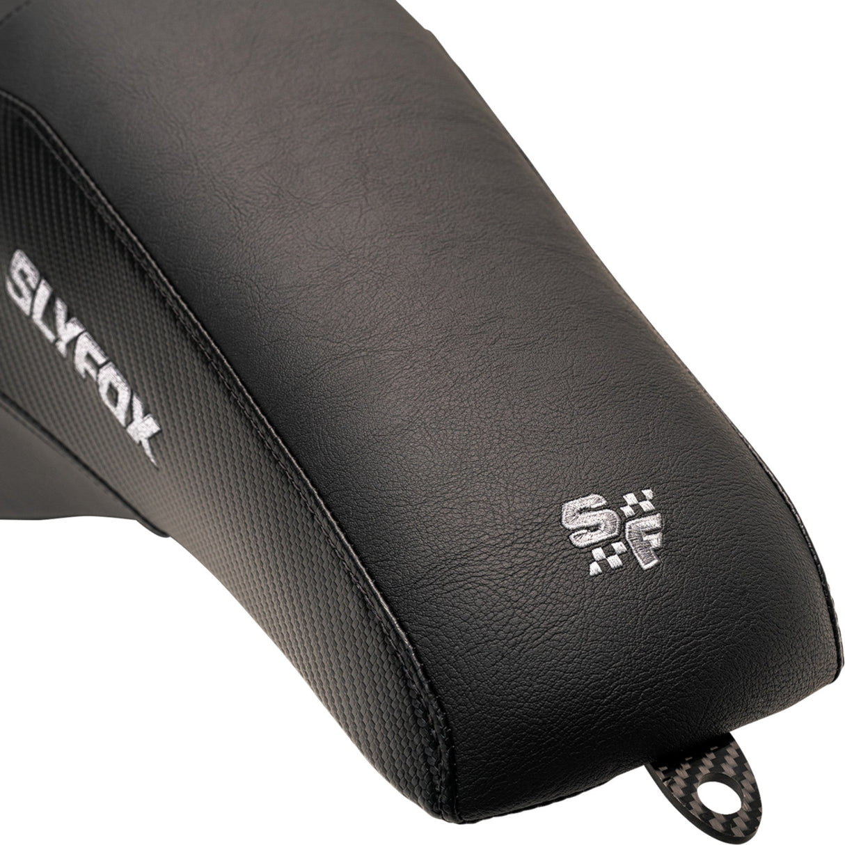 Slyfox The Drifter Seat Gray Logo Smooth Vinyl Carbon Fiber For Harley Touring 1997-2007