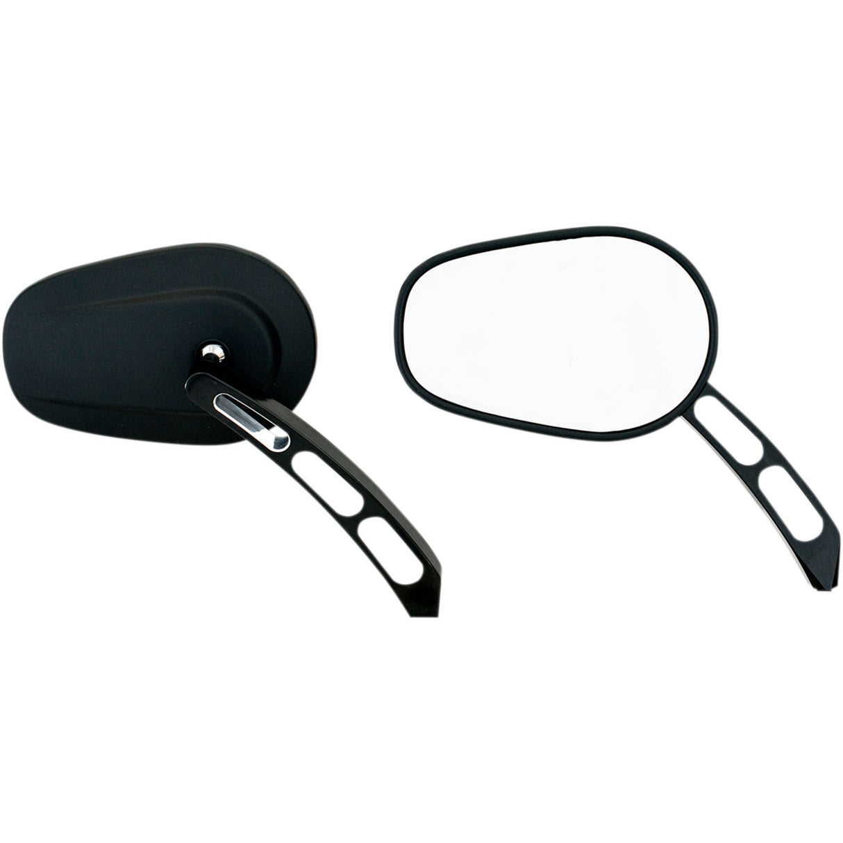 RIVCO PRODUCTS 0640-1303 MV305 Thru-Mount Mirror Mirror - Thru-Mount - Side View - Oval - Black