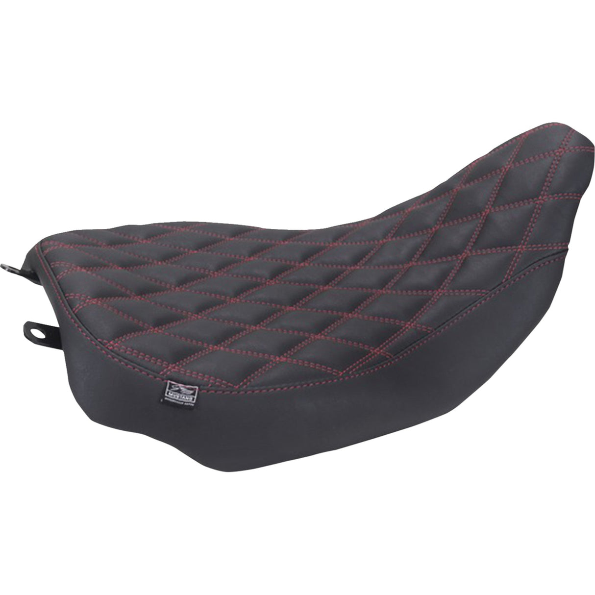 Mustang Runaround™ Solo Seat Double Diamond Dark Cherry Stitch - 88020DC For Harley Touring 2023-2026