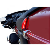 CUSTOM DYNAMICS 2040-2540 CD-TPBR-14-RB Sequential Tour Pak Seat Back Rest LED Lights - Black/Red - FLH