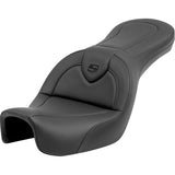 SADDLEMEN 0803-0709 806-04-187 Roadsofa™ Standard Reach Seat without Backrest - Black/Black Stitching - FXD '06-'17