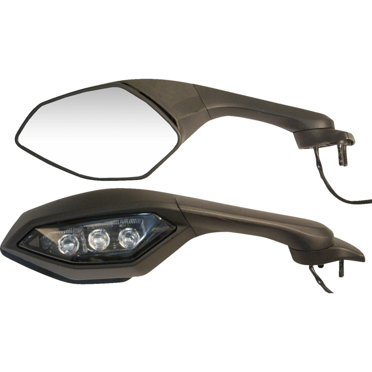 EMGO 0640-1568 20-37501 OEM-Style Replacement Mirror Mirror - OEM-Style Replacement - Side View - Cat Eye - Black - Right
