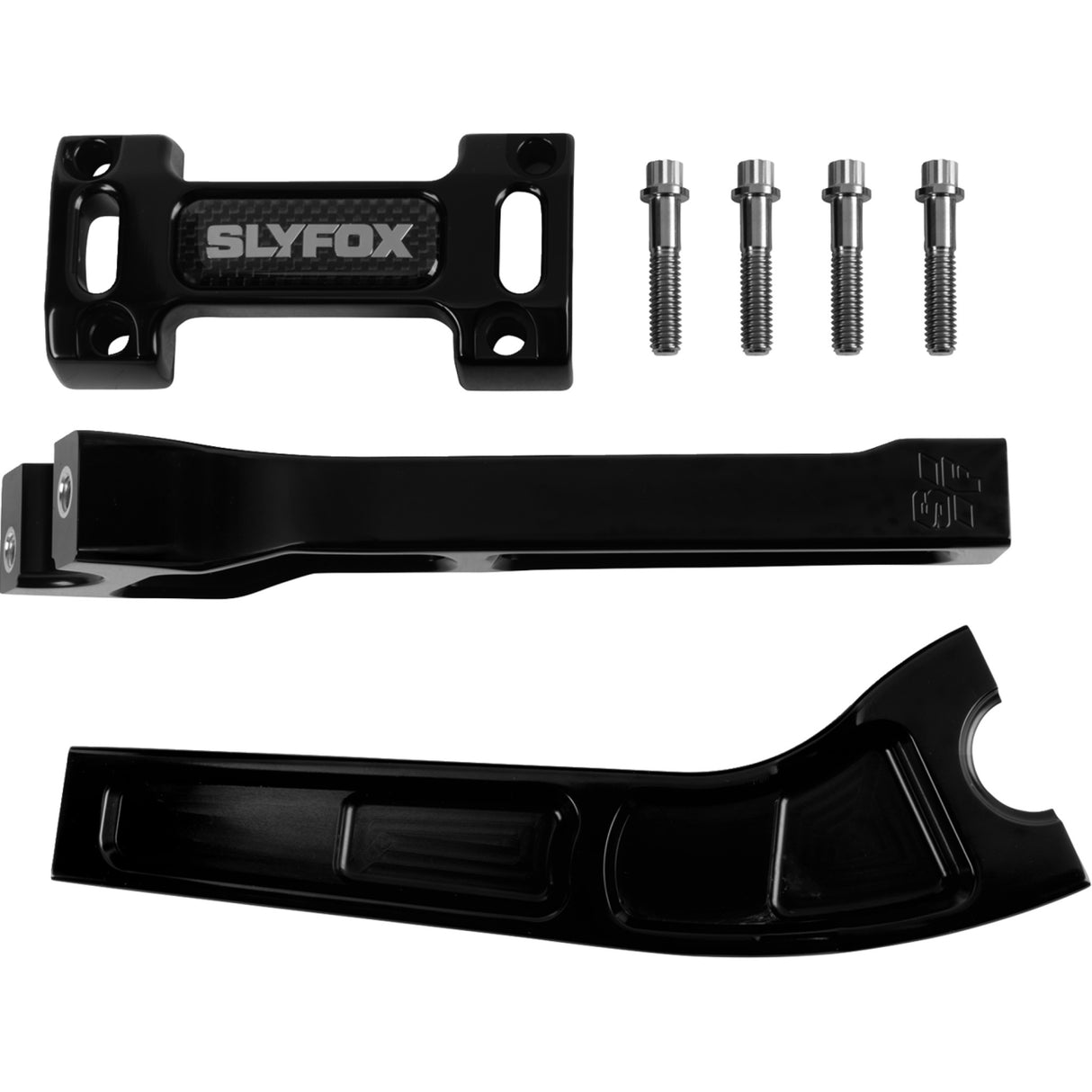 SLYFOX 0602-1531 SF-1002-08-B Handlebar Riser Kit pullback - 1" clamping - 8" rise - black