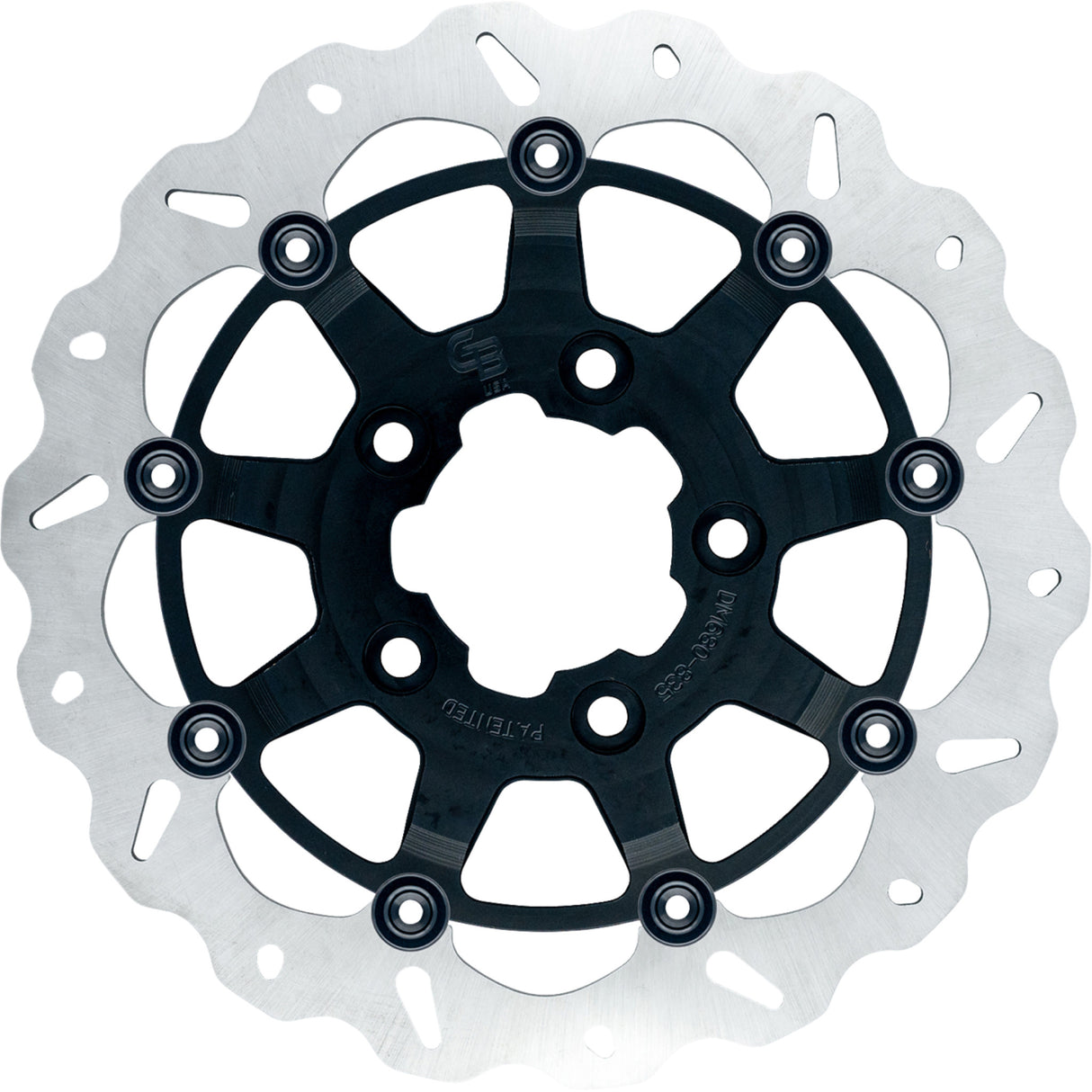 Gbrakes Oversize Wave® Brake Rotor Front 13" Black - GBDU009 For Harley Motorcycles 2000-2026