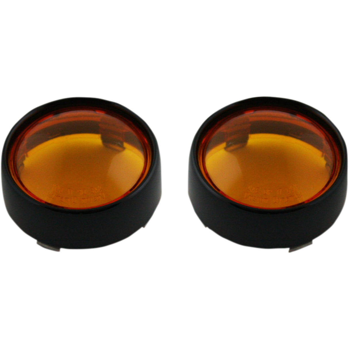 CUSTOM DYNAMICS 2020-1731 PB-B-BEZ-BA Bezel/Lenses for ProBEAM® Bullet Turn Signals Bullet Signal Lenses - Black/Amber