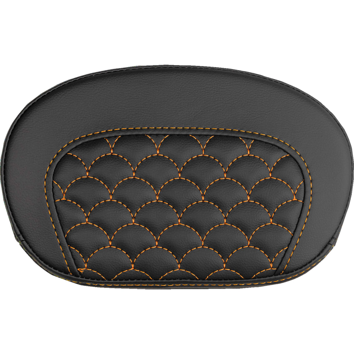 SADDLEMEN 0822-0726 061020903 Mini Contour Sissy Bar Pad dragon scale - orange stitch