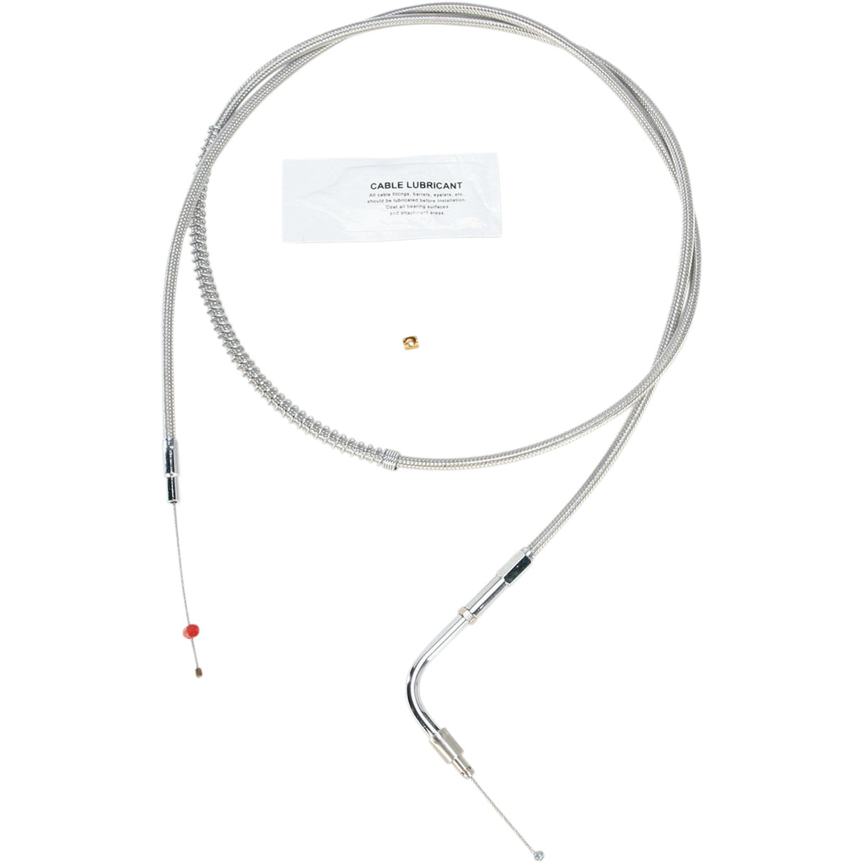 Barnett Stainless Steel Throttle Idle Cable +10" - 102-30-40017-10 For Harley Touring 1996-2001