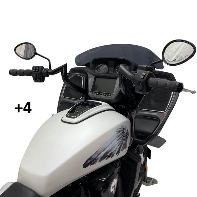 Tab Performance Indian Folsom Prison Series Handlebars | - Black, Plus 6 FOLSOM-BARS-INDIAN-BLACK-PLUS-6