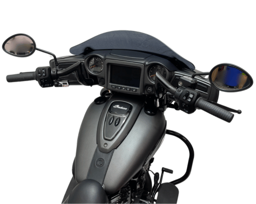Tab Performance Folsom Prison Reduced Reach Handlebars | Indian - Chrome, Plus 4 FOLSOM-REDUCED-BARS-INDIAN-CHROME-PLUS-4