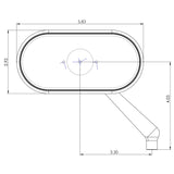Arlen Ness Forged Oval Mirror Side View Oval Black Left - 13-170