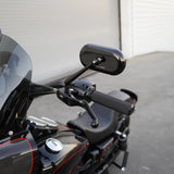 Arlen Ness Forged Oval Mirror Side View Oval Black Right - 13-172