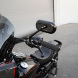 Arlen Ness Forged Oval Mirror Side View Oval Black Left - 13-170
