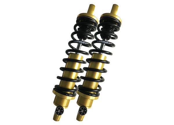 LEGEND SUSPENSION REVO-A Adjustable FL Coil Suspension REVO-A Shocks  - TOURING MODELS FL '99+  Black/ Gold/ Clear