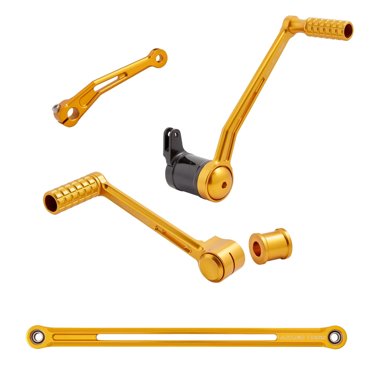 Arlen Ness SpeedLiner Foot Control Kit Solo Gold - 420-104 For Harley Touring 1999-2022