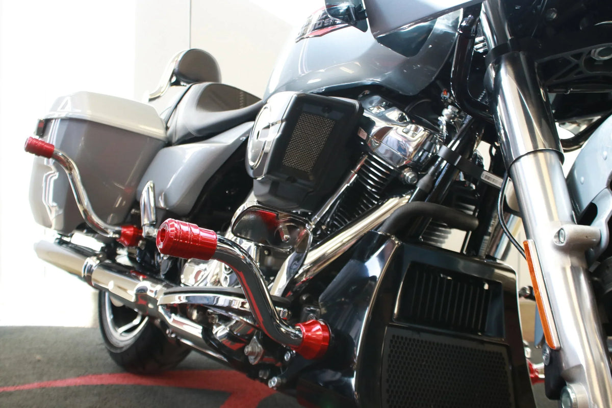 Siouxicide Choppers Sidewinderz Chrome, Steel Black Solid Black, Rear For Harley Touring 2023-2026