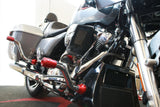 Siouxicide Choppers Sidewinderz Chrome, Steel Black Translucent Orange, Front Lower & Front Upper For Harley Touring 2009-2023
