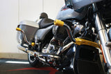 Siouxicide Choppers Sidewinderz Chrome, Steel Black Translucent Orange, Front Lower & Front Upper For Harley Touring 2009-2023