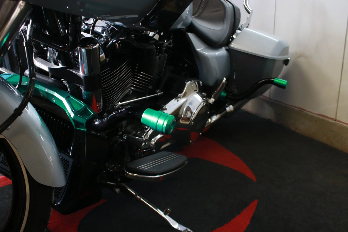 Siouxicide Choppers Sidewinderz Black, Billet Aluminum CVO Red, Front Upper For Harley Touring 2023-2026