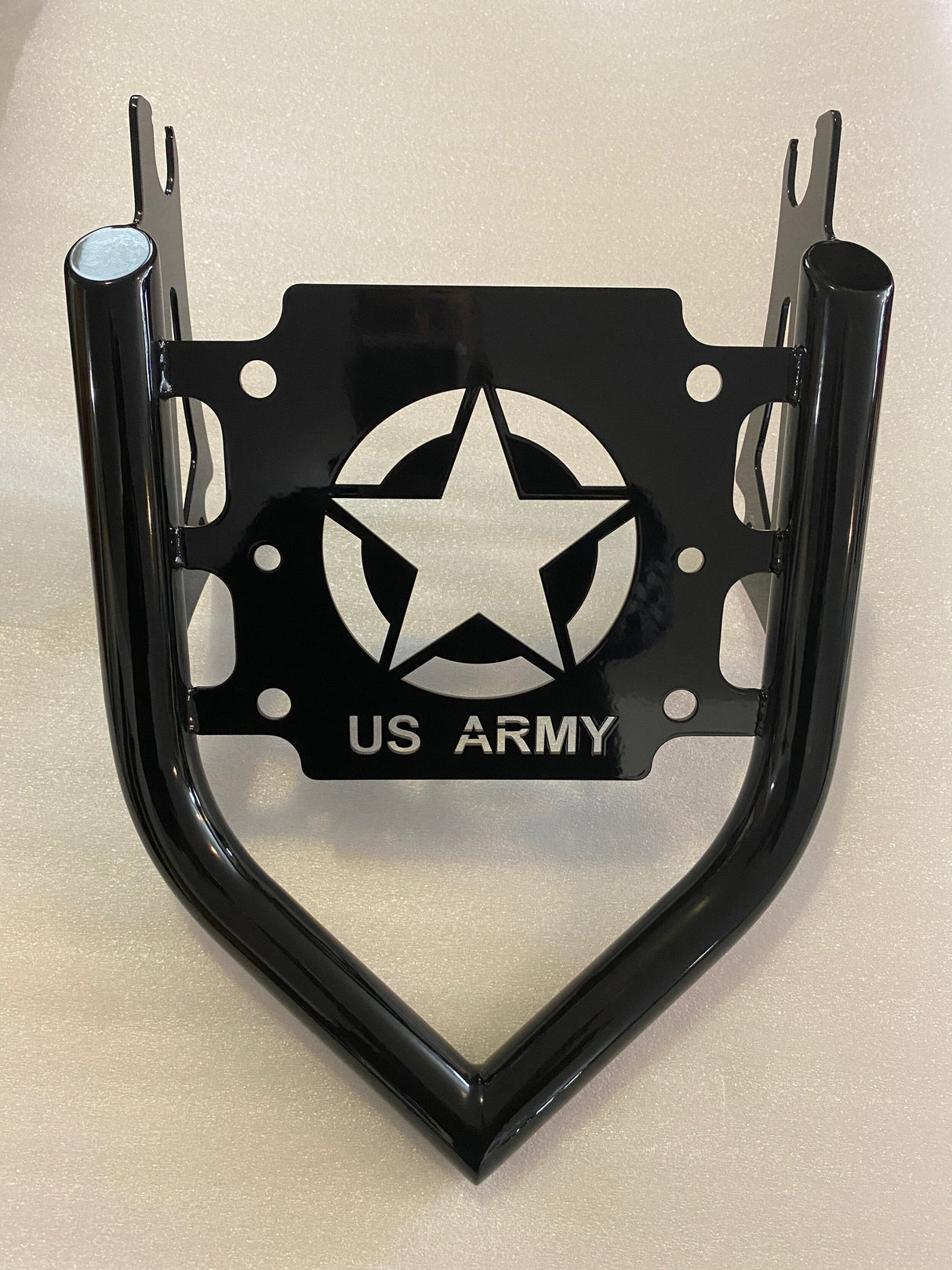 Siouxicide Choppers Indian Military Luggage Rack - Us Army, Gloss Black