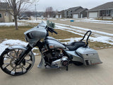 Siouxicide Choppers Touring Kobra Backrest Kobra, Chrome, Perforated Pad Double Diamond Black For Harley Touring 2009-2026