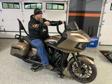 Siouxicide Choppers Indian Handlebars - Stock + 4 Inches, 1 1/2 in, Gloss Black, For 2020-Up Challenger