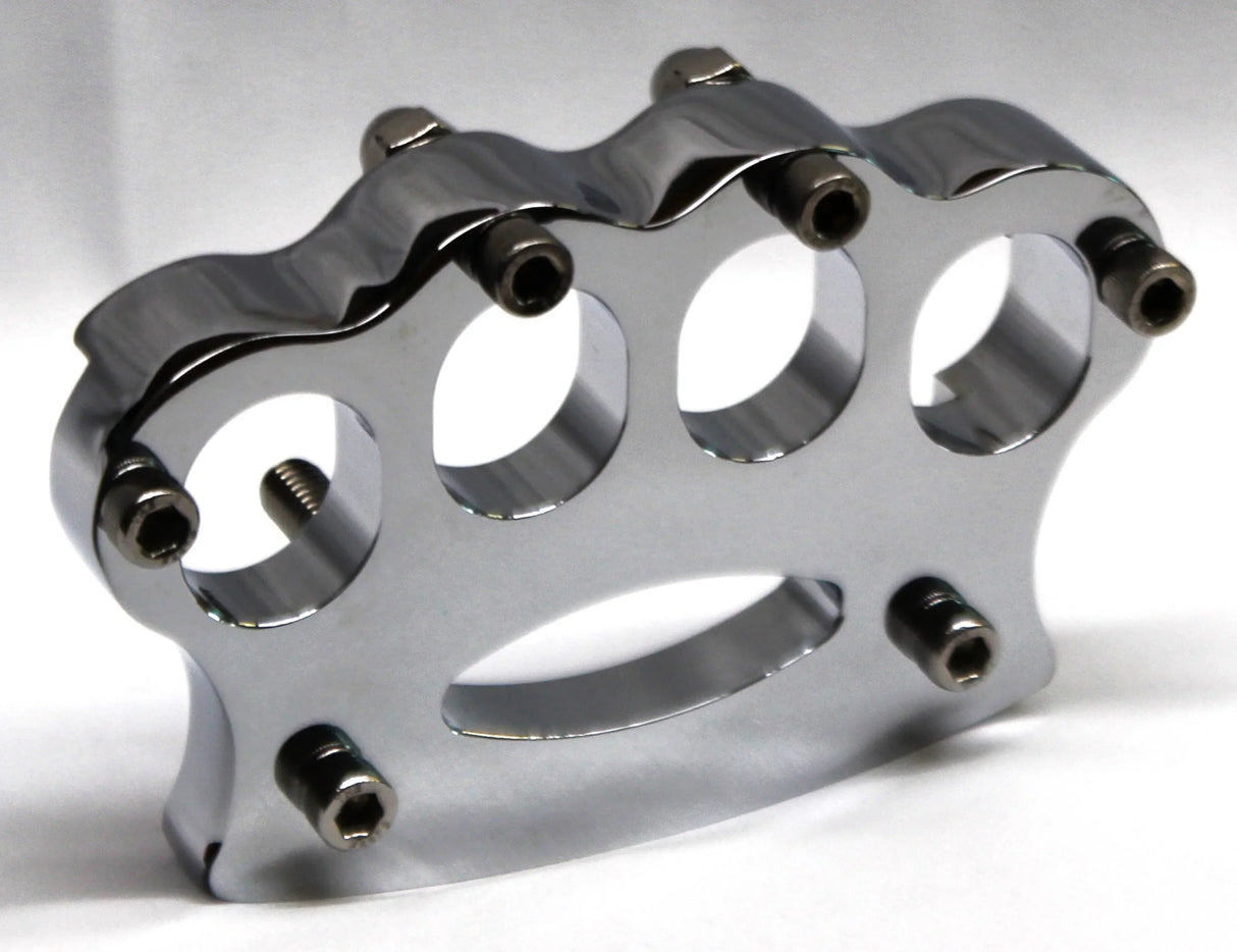 Siouxicide Choppers Brass Knuckle Brake Pedal Cover - Chrome