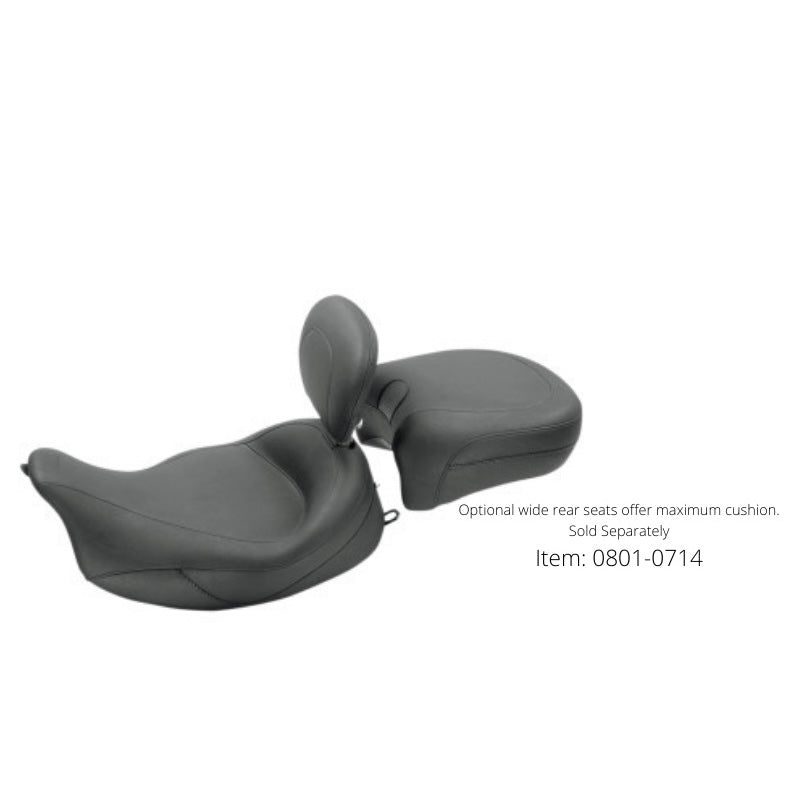 Mustang Vintage Super Solo Vinyl Seat With Removable Driver Backrest Drivers Backrest - 79446 For Harley Touring 2008-2025