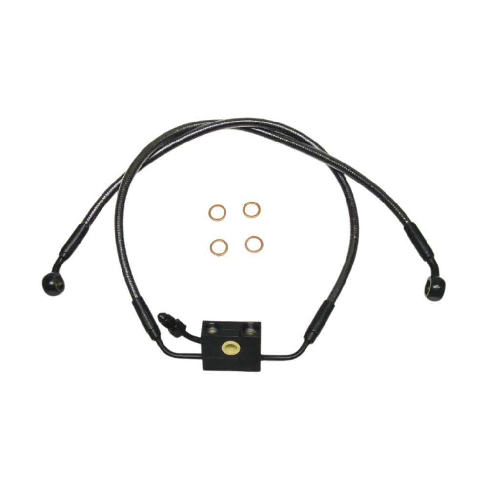 Original Garage Moto Magnum Shielding Lower Brakes Lines Dual Disc For Harley Softail 2018-2026