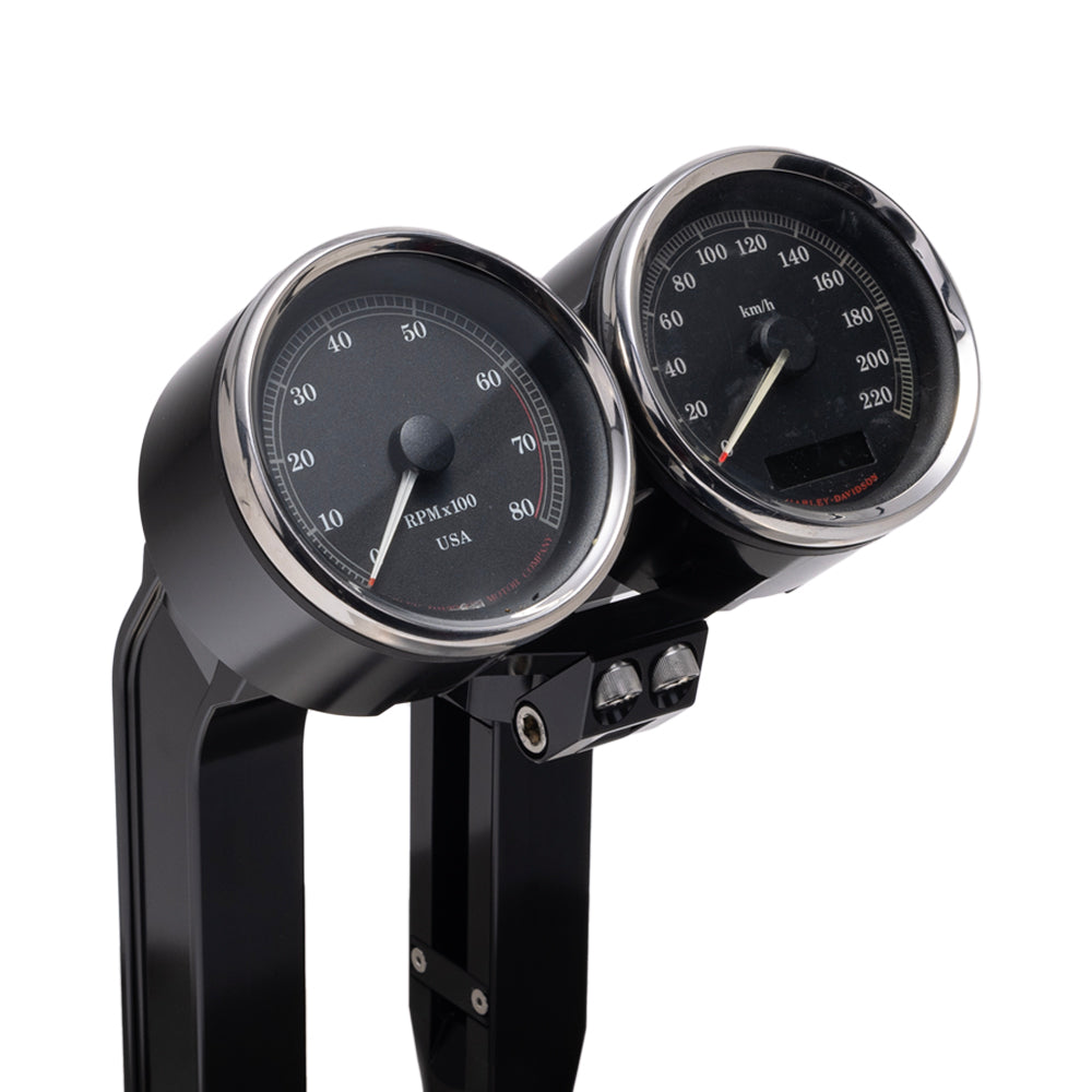 Original Garage Moto OG Dual Billet Gauge Pods For Harley Motorcycles 1965-2026