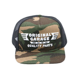 Original Garage Moto OG Quality Parts Camo Trucker Hat - A-CP-13-BK