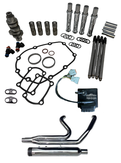 Tab Performance Redline Performance Kit | Milwaukee-Eight Engines - 117, Redline 2-1 System, Black 129-2221