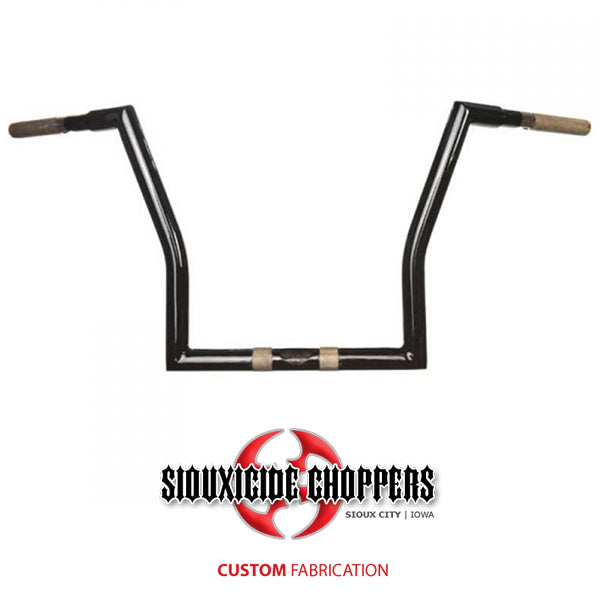 Siouxicide Choppers Road King Handlebars 1 1/2 In, 10 In, Black For Harley Road King 2014-2025