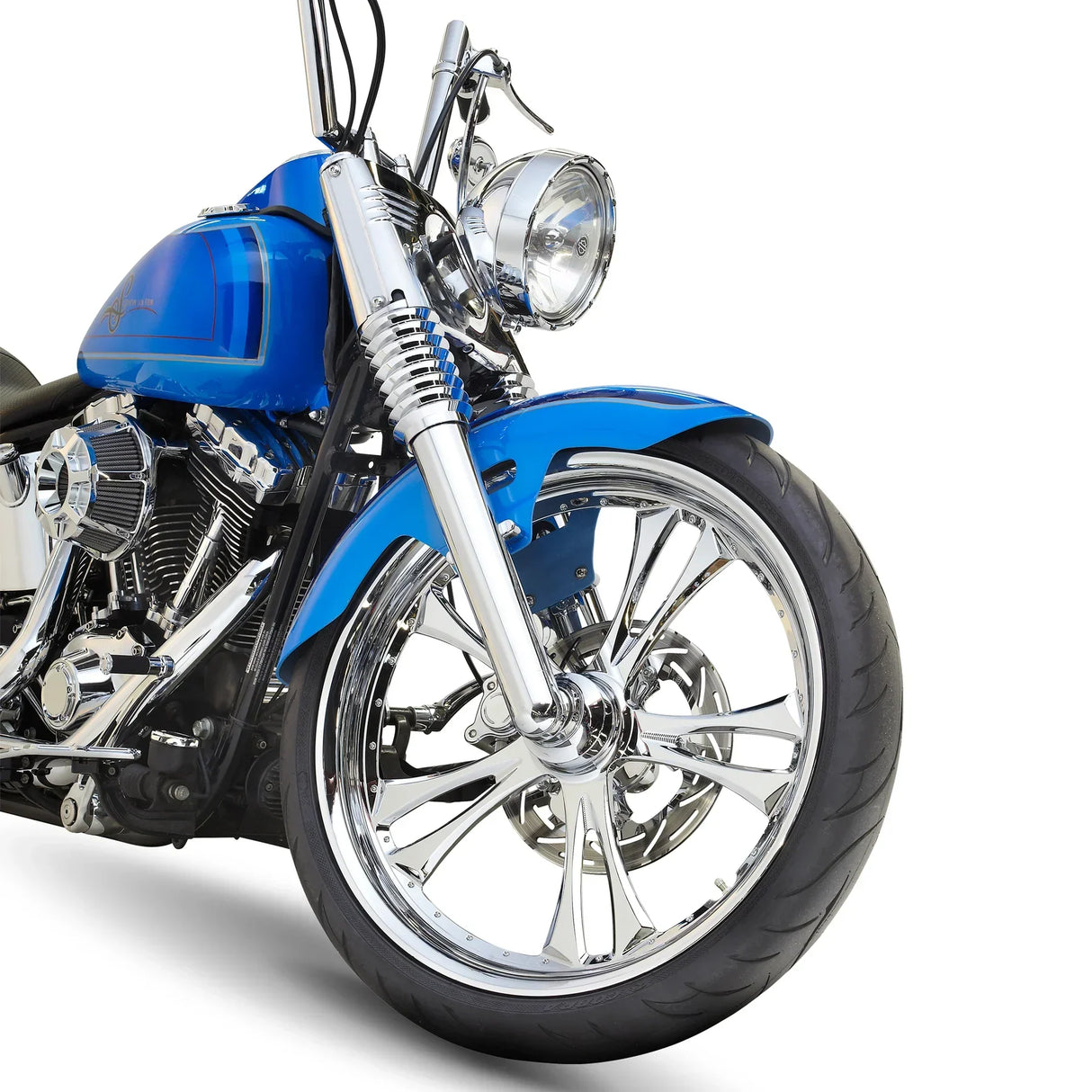 Arlen Ness Dual-Disc Hot Legs Fork Legs Chrome Smooth Dual Disc - 40-503 For Harley Touring 2014-2025