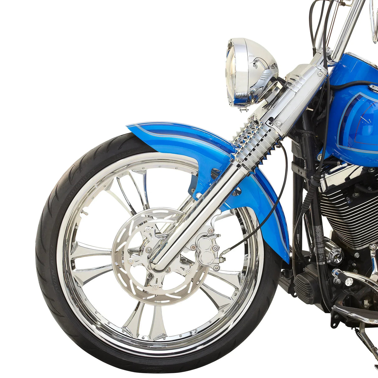 Arlen Ness Dual-Disc Hot Legs Fork Legs Chrome Smooth Dual Disc - 40-503 For Harley Touring 2014-2025