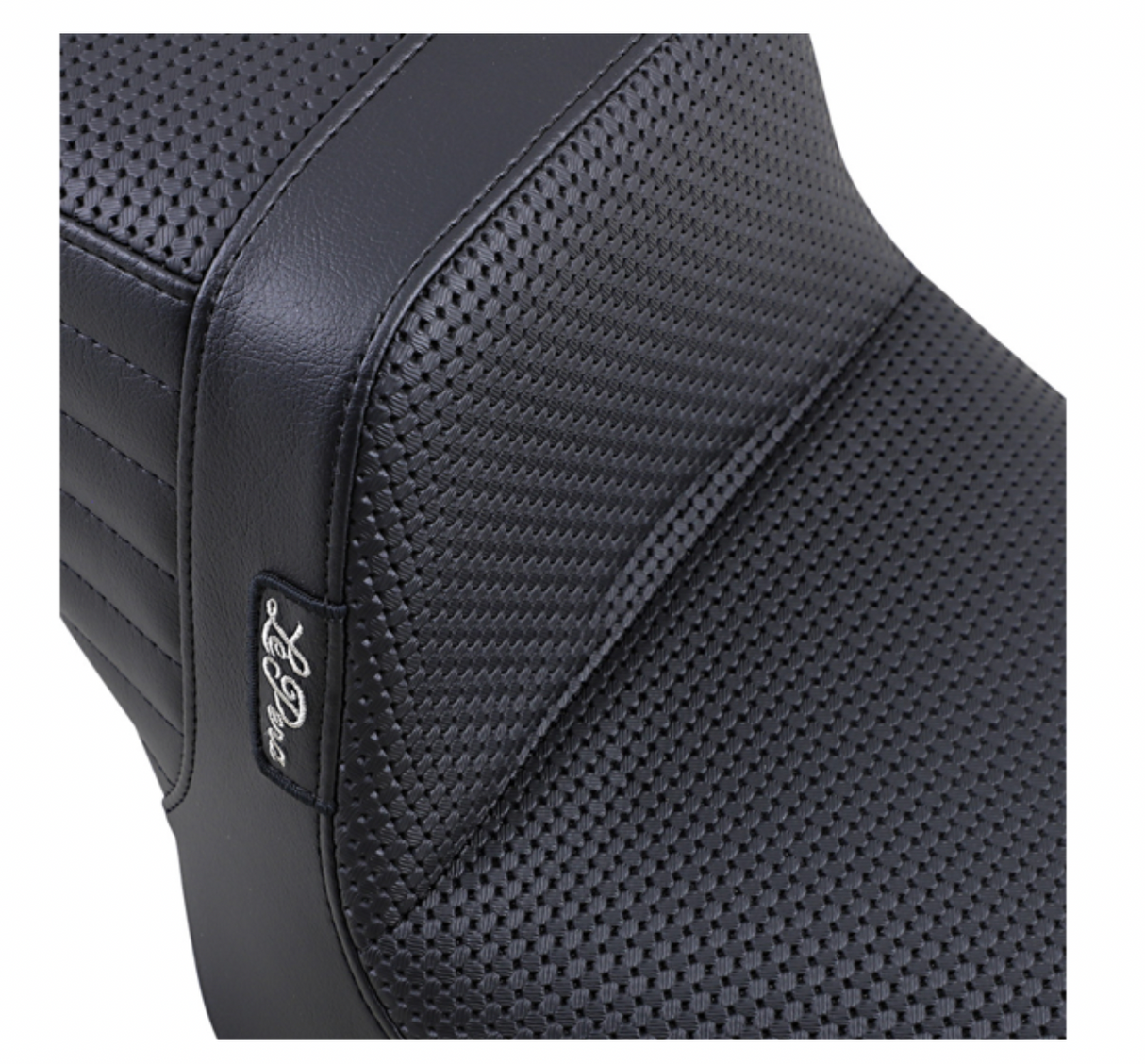 LePera Tailwhip Seat Basketweave Black - LK-586BW For Harley Sportster 2010-2022