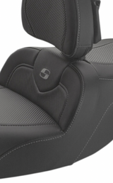 Saddlemen Roadsofa™ Seat W Driver Backrest - 897-07-185BR For Harley Touring 1997-2007