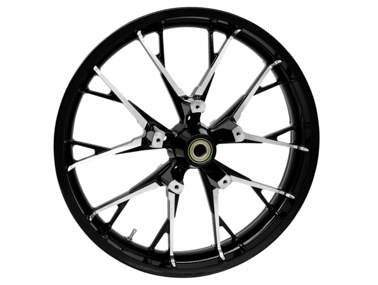 Coastal Moto Marlin Precision Cast 3D Wheel Marlin Front Dual Disc Without ABS Black Cut 21x3.5 - 3D-MAR213BC For Harley Touring 2008-2026