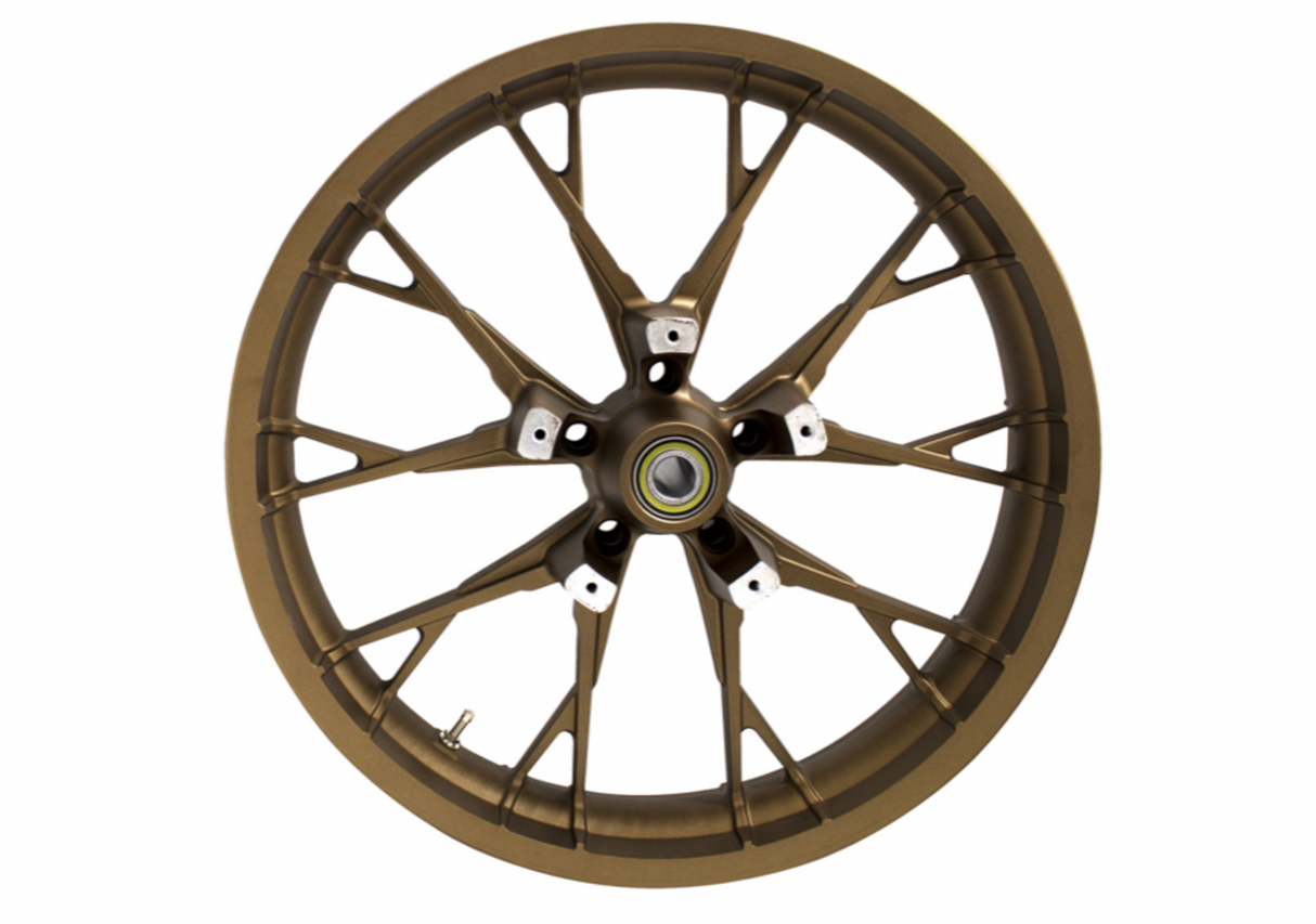 Coastal Moto Marlin Precision Cast 3D Wheel Marlin Front Dual Disc With ABS Bronze 21x3.5 - 3D-MAR213BZABST For Harley Touring 2008-2026