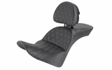 Saddlemen Explorer Lattice Stitch Seat Lattice Stitched Backrest - 818-33-030LS For Harley Softail 2018-2025