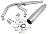 Khrome Werks 2-Into-1 Outlaw Exhaust System Chrome No End Cap Included - 200770 For Harley Touring 2017-2022