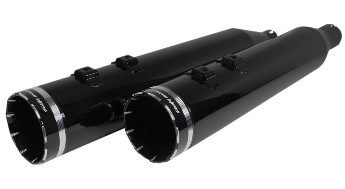 Khrome Werks 4-1/2" HP-Plus® Slip-On Mufflers Obsidian Tracer - 202640 For Harley Touring 2017-2026