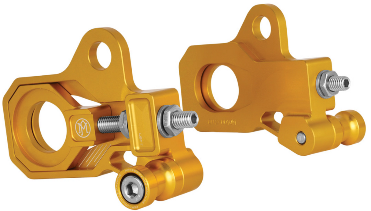 Performance Machine Axle Adjuster - 0117-0028M-G For Harley Touring 2009-2022
