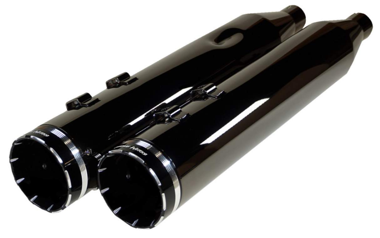 Khrome Werks 4-1/2" HP-Plus® Slip-On Mufflers Eclipse® With Tracer Tip - 201670 For Harley Touring 2017-2026