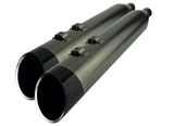 Khrome Werks 4-1/2" HP-Plus® Slip-On Mufflers Smoked Chrome With Edge Touring - 202655 For Harley Touring 2017-2026