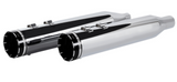 Khrome Werks 4-1/2" HP-Plus® Slip-On Mufflers Chrome With Tracer Touring - 202735 For Harley Touring 2017-2026