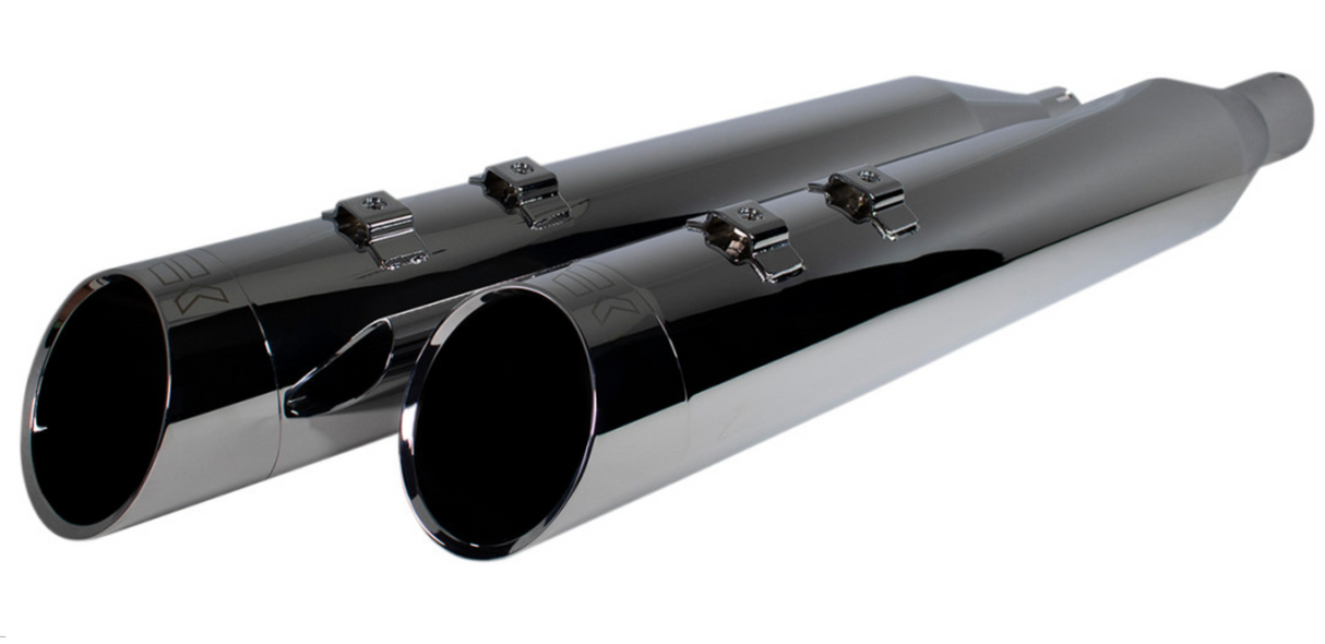 Khrome Werks 4-1/2" HP-Plus® Slip-On Mufflers Chrome Edge - 202665 For Harley Touring 2017-2026