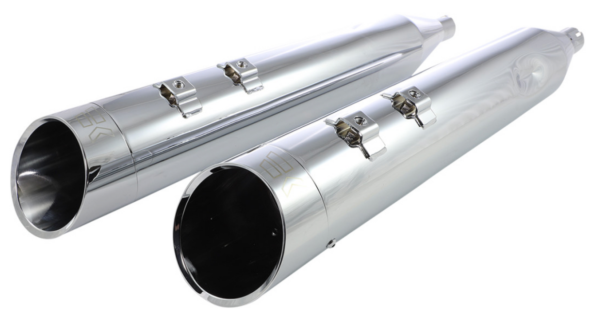 Khrome Werks 4-1/2" HP-Plus® Slip-On Mufflers Chrome Edge - 202660 For Harley Touring 1995-2025