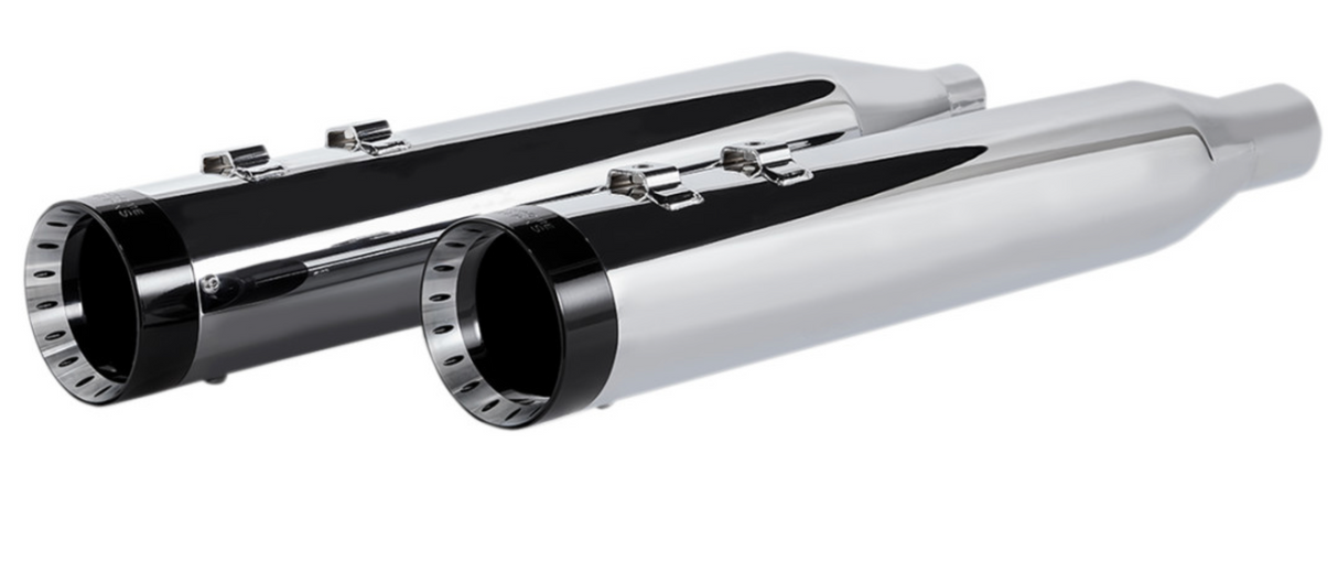 Khrome Werks 4-1/2" HP-Plus® Slip-On Mufflers Chrome With Turbine Touring - 202770 For Harley Touring 2017-2026